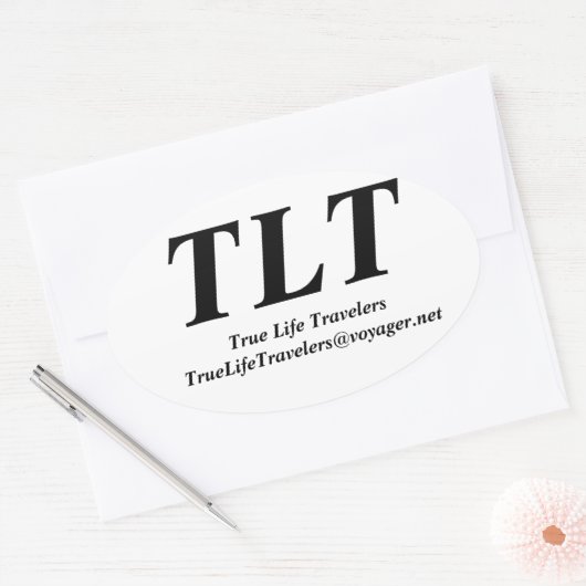 Wahre Reise Ovaler Aufkleber (Umschlag)