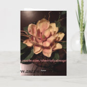 Wahre Schönheit einer Pfirsich-Blume, für ein Karte (Rückseite)