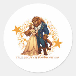 Wahre Schönheit im Inneren Runder Aufkleber