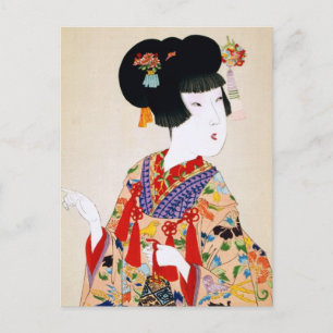 Wahre Schönheit Vintage-Japanischer Druck Postkarte