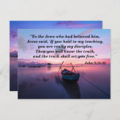 Wahre Sets, die Sie kostenlos Bibelspeicher-Karte Postkarte (Vorne/Hinten)