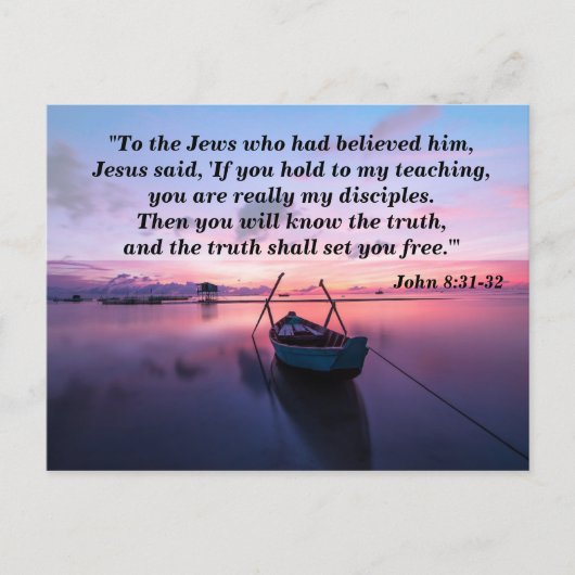 Wahre Sets, die Sie kostenlos Bibelspeicher-Karte Postkarte (Vorderseite)