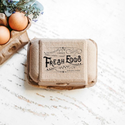 Wahre Vintage Eierkarton Gummistempel