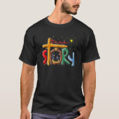 Wahre Weihnachtskrippe Jesus Christlich Christus T-Shirt (Vorderseite)