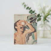 Während der Badewanne taucht eine badegefickte Ali Postkarte (Stehend Vorderseite)