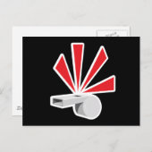 WÄHREND DER BLOWENDE CARTOON ALERT WARNLIS VERURSA POSTKARTE (Vorne/Hinten)