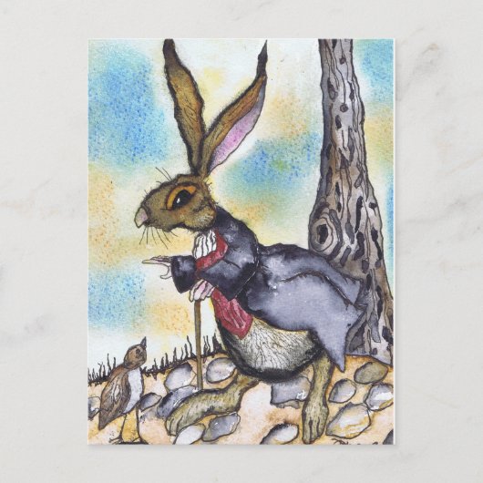 WÄHREND DER WUNDERSCHAFT HERAUSGESTELLTE HARE POSTKARTE (Vorderseite)
