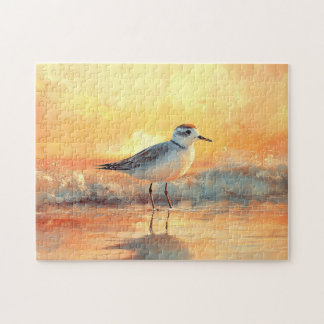 Während des Sonnenuntergangs in den Ozeanwellen St Puzzle