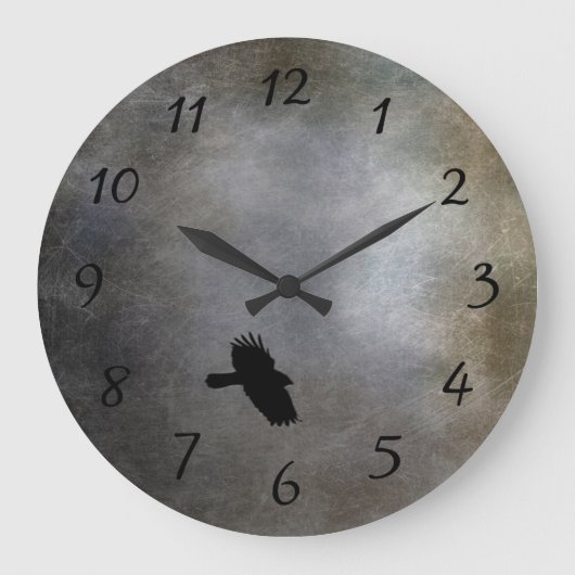 Während die Crow durch die Zeit fliegt Große Wanduhr (Vorderseite)