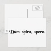 Während ich atme, hoffe ich. postkarte (Vorne/Hinten)