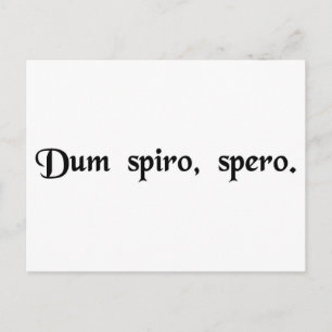 Während ich atme, hoffe ich. postkarte