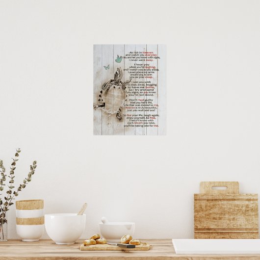 Während ich mich in den Himmel Schildkröten Gesche Poster (Küche)