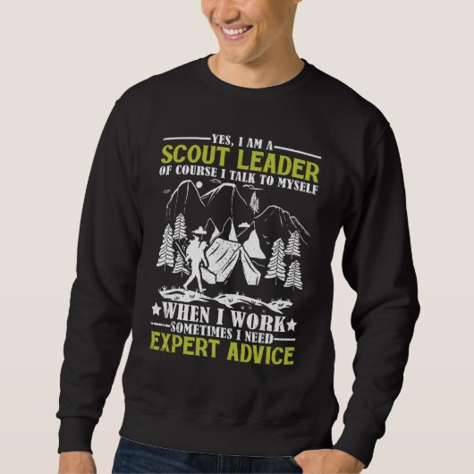 Während ich mit mir selbst rede SPL Pfadfinderleit Sweatshirt (Vorderseite)