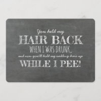 Während ich PEE Funny Bridesmaid Vorschlag