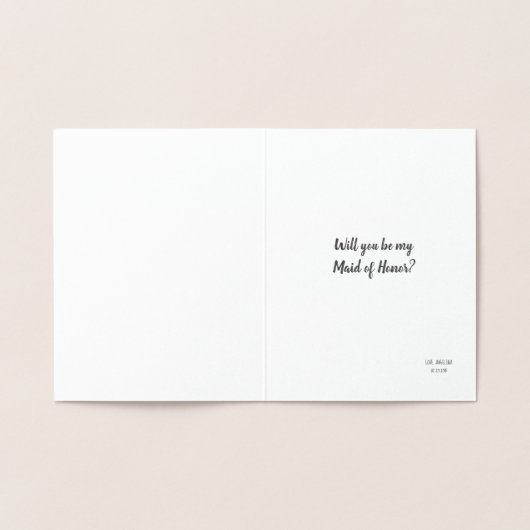 Während ich pisse | Funny Bridesmaid oder Trauzeug Folienkarte (Innenseite)