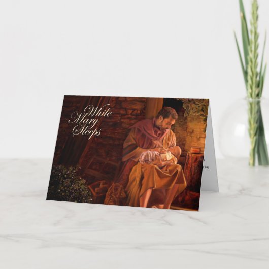 Während Mary schläft Feiertagskarte (Vorderseite)