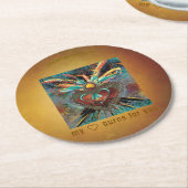 Während mein Herz brennt für Sie - ich Küste. Runder Pappuntersetzer (Angewinkelt)