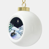 Während Schäfer Verzierung… Schwarzes u. weißen ES Keramik Kugel-Ornament (Rechts)