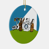 Während Shepherds Weihnachts-Krippe Funny Keramik Ornament (Rechts)