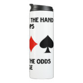 Während sich das Spiel der Hand entwickelt, beobac Thermosbecher (Nach rechts gedreht)