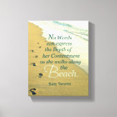 WÄHREND SIE AM STRAND GING LEINWANDDRUCK (Vorderseite)