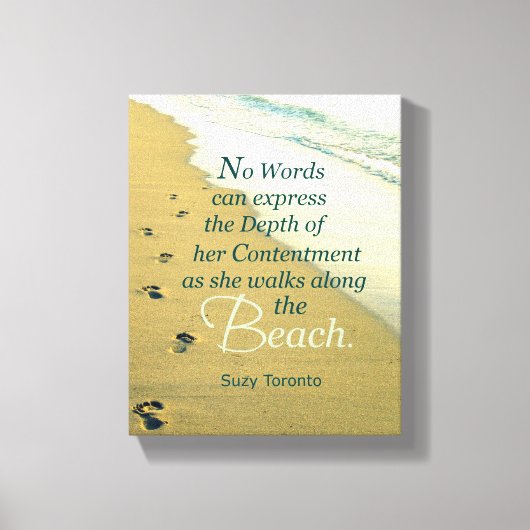 WÄHREND SIE AM STRAND GING LEINWANDDRUCK (Vorderseite)