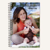 Während Sie Junge Mutter Journal Foto Notebook Notizblock (Vorderseite)