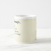 Während wir durch Raum schleudern, jagt ein Kaffeetasse (Mittel)