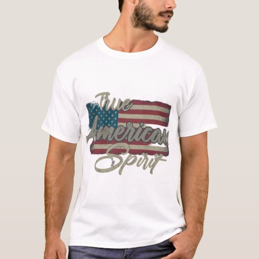 Wahrer amerikanischer Geist T-Shirt (Vorderseite)