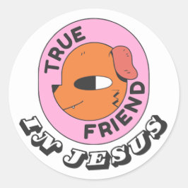Wahrer Freund in Jesus Sticker/Glaube/Christlich Runder Aufkleber