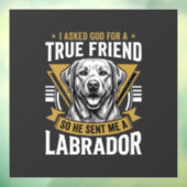 Wahrer Freund Labrador Hund Fensteraufkleber (Blatt 3)