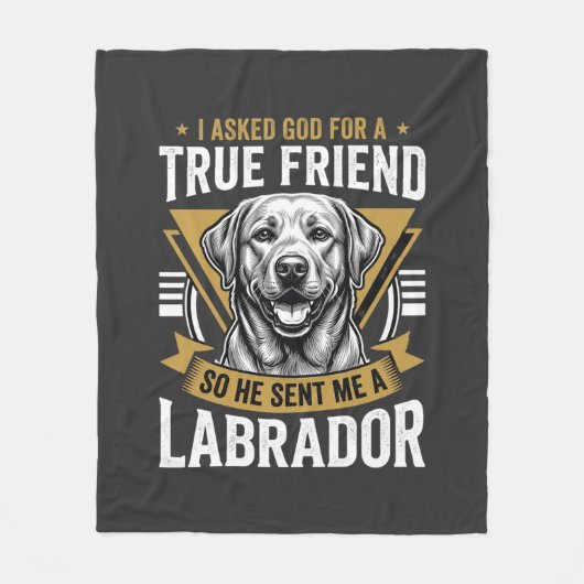 Wahrer Freund Labrador Hund Fleecedecke (Vorderseite)