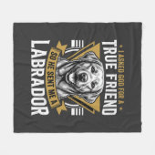 Wahrer Freund Labrador Hund Fleecedecke (Vorderseite (Horizontal))