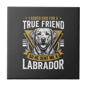 Wahrer Freund Labrador Hund Fliese