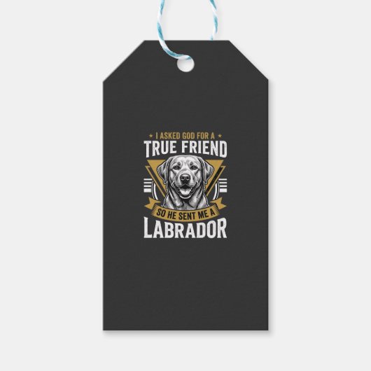 Wahrer Freund Labrador Hund Geschenkanhänger (Vorderseite)