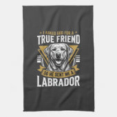 Wahrer Freund Labrador Hund Geschirrtuch (Vertikal)