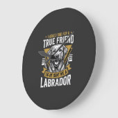 Wahrer Freund Labrador Hund Große Wanduhr (Winkel)