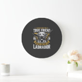 Wahrer Freund Labrador Hund Große Wanduhr (Zuhause)