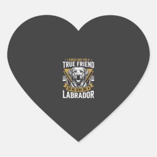 Wahrer Freund Labrador Hund Herz-Aufkleber