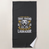 Wahrer Freund Labrador Hund Strandtuch (Vorderseite)