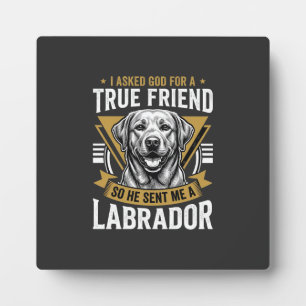 Wahrer Freund Labradorhund Fotoplatte