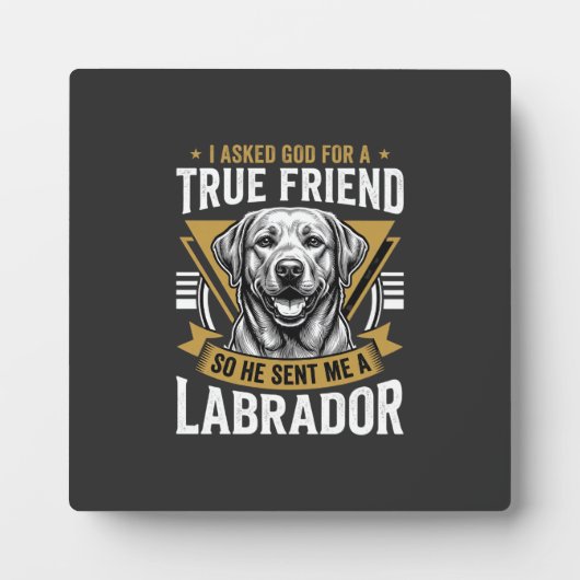 Wahrer Freund Labradorhund Fotoplatte (Vorderseite)