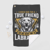 Wahrer Freund Labradorhund Golfhandtuch (Insitu)