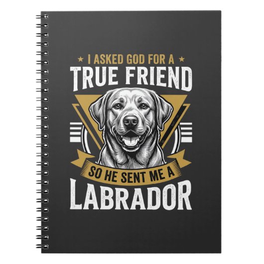 Wahrer Freund Labradorhund Notizblock (Vorderseite)