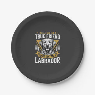 Wahrer Freund Labradorhund Pappteller