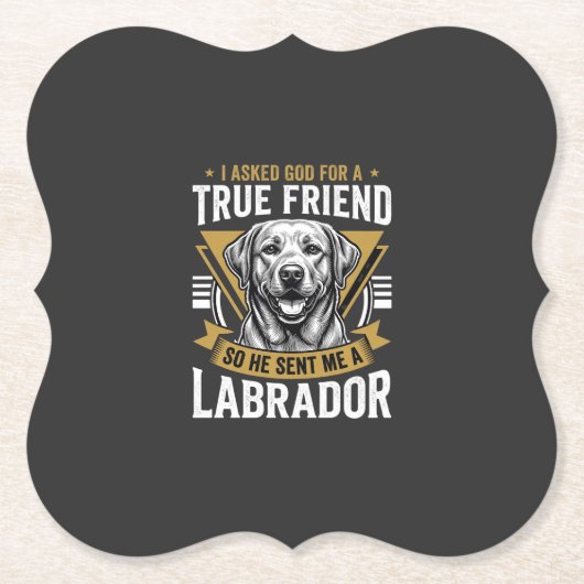 Wahrer Freund Labradorhund Untersetzer (Vorderseite)