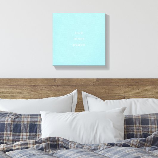 Wahrer innerer Frieden | Minimal Leinwanddruck (Insitu (Schlafzimmer))