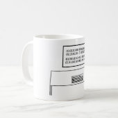 Wahrer Nerd in binär verschlüsseltem ASCII Kaffeetasse (Vorderseite Links)