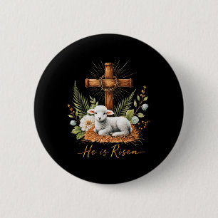 Wahrer Ostern Er Ist Auferstanden Lamm Krone Aus D Button