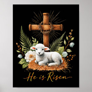 Wahrer Ostern Er Ist Auferstanden Lamm Krone Aus D Poster